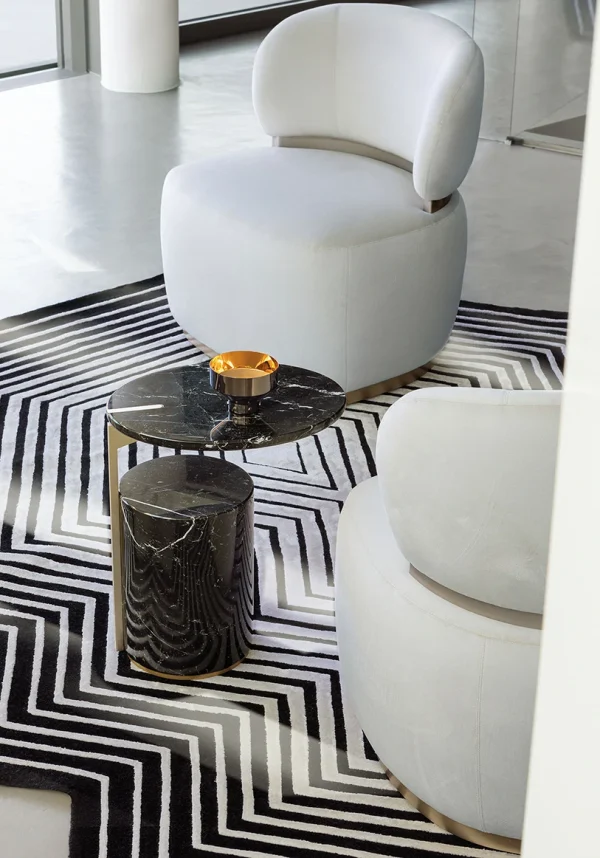 Italian Design With Fabric Hotel Leisure Accent Chair QMY-LC023 - Bespoke Cozy Accent Chair Supplier