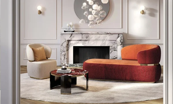 Italian Design With Fabric Hotel Leisure Accent Chair QMY-LC023 - Bespoke Cozy Accent Chair Supplier