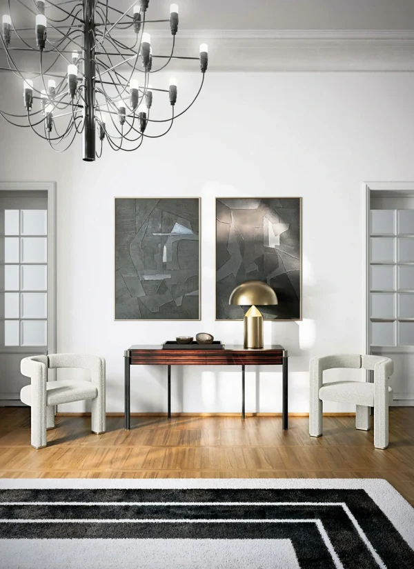 Italian Design Wooden Console Table QMY-CS017 - Custom Wood Console Table Manufacturer 1 pc Supply