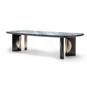 Italian High-End Marble-Top Dining Table QMY-DT025 - Custom Marble Dining Table Manufacturer Direct Supply