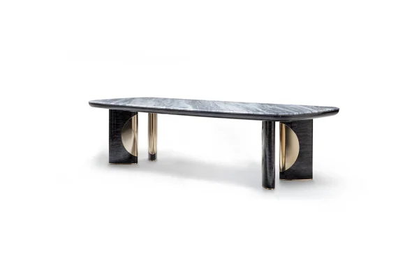 Italian High-End Marble-Top Dining Table QMY-DT025 - Custom Marble Dining Table Manufacturer Direct Supply
