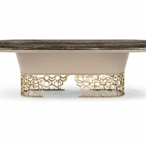Italian Luxury Oval Dining Table QMY-DT003 - Custom Made Dining Room Tables Supplies in Bulk