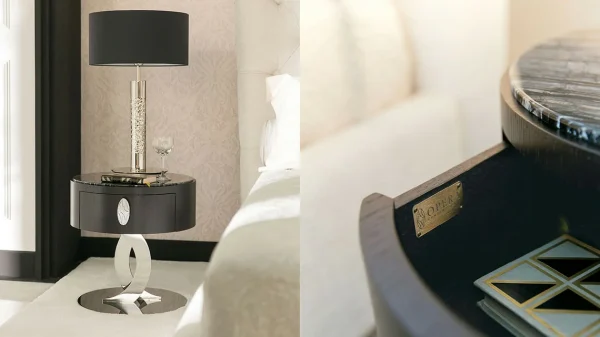 Italian Minimalist Nightstand QMY-NS019 - Wholesale Nightstands Manufacturer Direct Supply