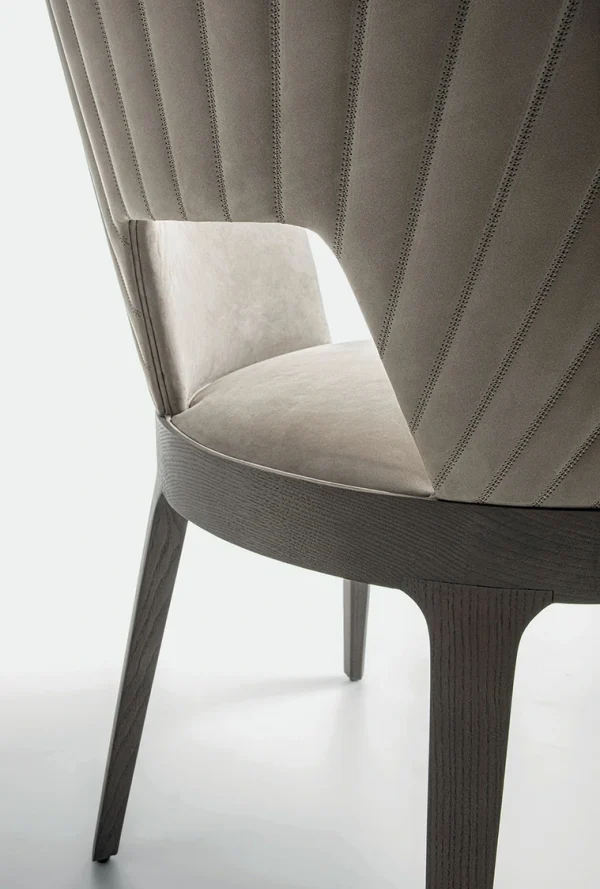 Italian Minimalist Solid Wood Leg Dining Chair QMY-DC021 - Bespoke Dining Table Chair Supplier 1-MOQ