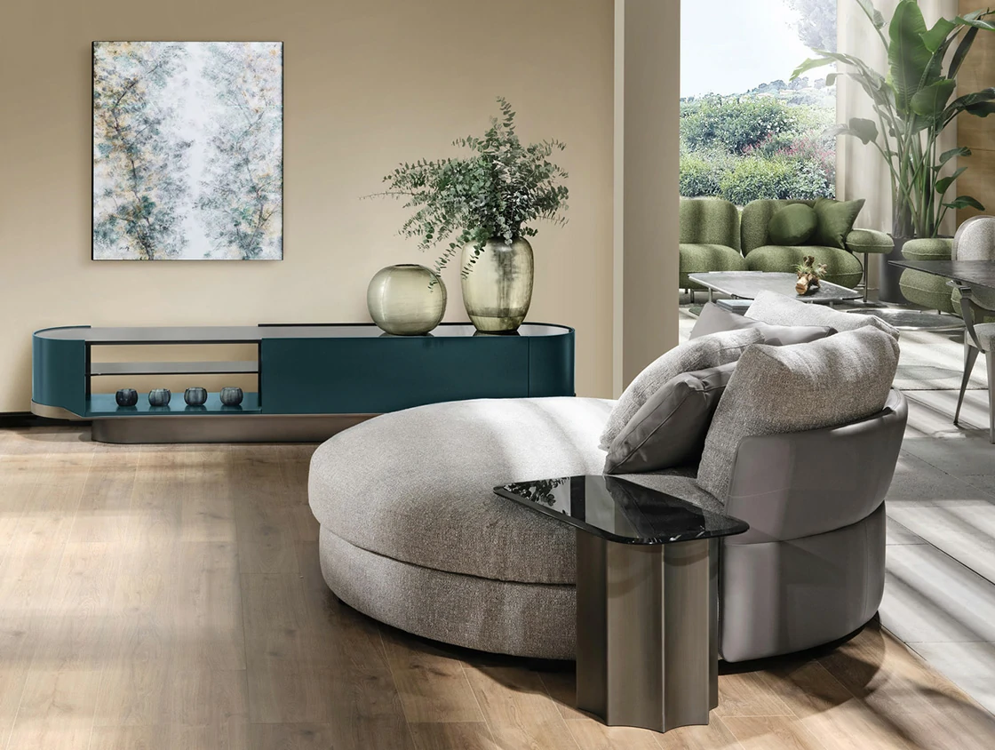 Italian Minimalist Storage TV Cabinet QMY-SB023 - Custom TV Storage Console Manufacturer Direct Supply - الصورة 2