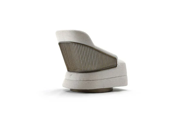 Italian Modern Single Lazy Chair Upholstered Fabric QMY-LC024 - Custom Modern Single Sofa Chair Factory Direct Supply