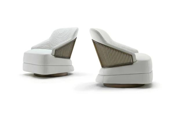 Italian Modern Single Lazy Chair Upholstered Fabric QMY-LC024 - Custom Modern Single Sofa Chair Factory Direct Supply