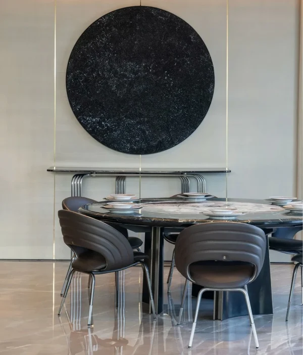 Italian Style Dining Room Furniture Modern Fabric Dining Chair QMY-DC028 - Custom Modern Dining Chair Supplier
