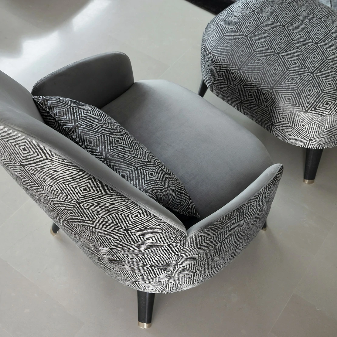 Italian Stylist Modern Recliner Sofa Lounge Accent Chair QMY-LC026 - Custom Lounge Chair Manufacturer Supply — изображение 5