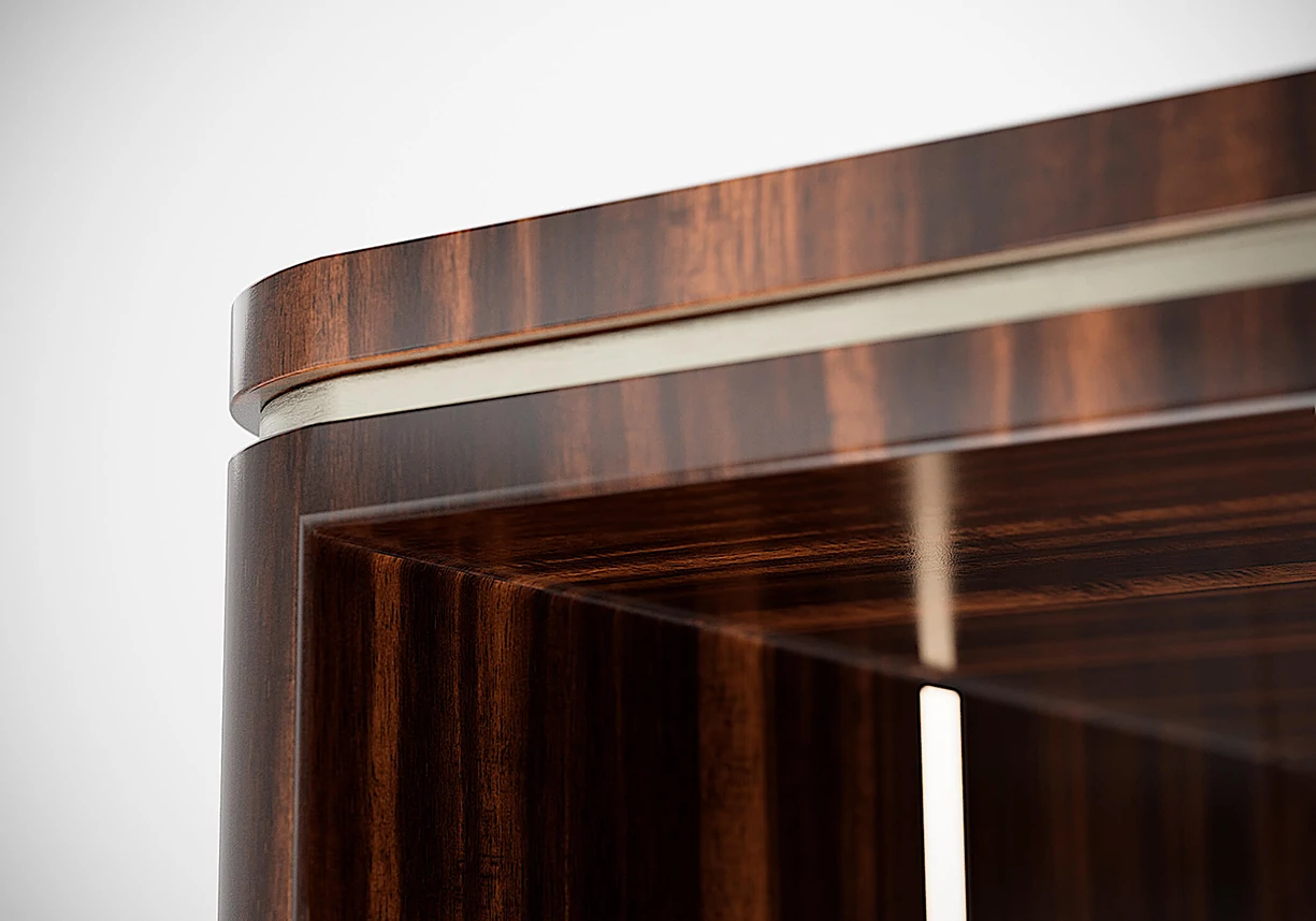 Italian-style Modern Wine Cabinet QMY-WC025 - Custom Wooden Wine Display Cabinet Manufacturer - Image 4