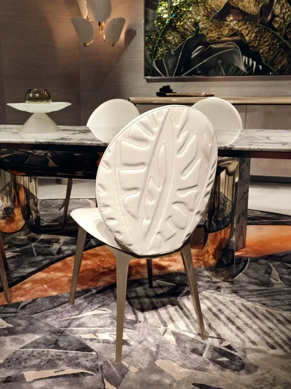 Luxury Design Metal Leg Dining Chair QMY-DC027 - Bespoke White Dining Chair Manufacturer Direct Supply