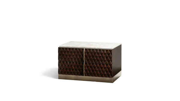 Luxury Design Modern Bedroom Nightstand QMY-NS020 - Bespoke Modern Bedside Table Manufacturer Direct Supply