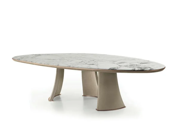 Luxury Design New Style Marble Top Round Dining Table QMY-DT019 - Custom Wood Dining Table Supply