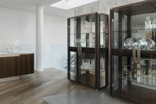 Luxury Glass Wine Cabinet QMY-WC023 - Bespoke Wine Display Cabinets Manufacturer Supply