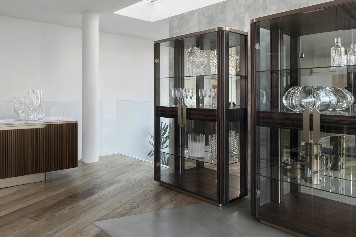 Luxury Glass Wine Cabinet QMY-WC023 - Bespoke Wine Display Cabinets Manufacturer Supply - Image 4