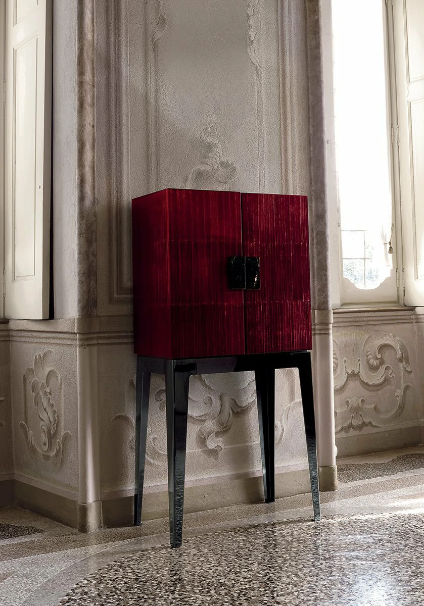 Luxury Leather Stainless Steel Home Storage Wine Cabinet QMY-WC015 - Bespoke Wine Storage Cabinets Manufacturer, 1-MOQ Order Supplies - Image 3