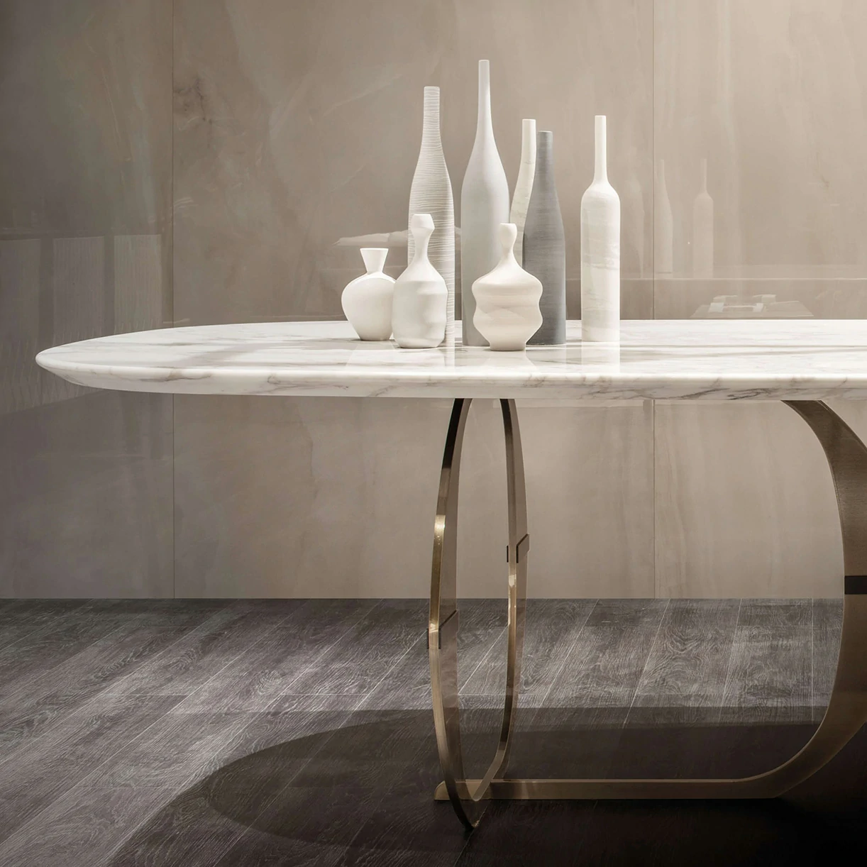 Luxury Marble Dining Table with Modern Design QMY-DT030 - Custom Built Dining Tables Manufacturer Supply - Imagen 5