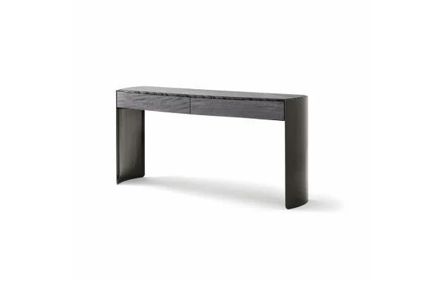 Marble Top Wood Rectangle Design Console Table QMY-CS020 - Chinese Bespoke Entrance Console Table Manufacturer