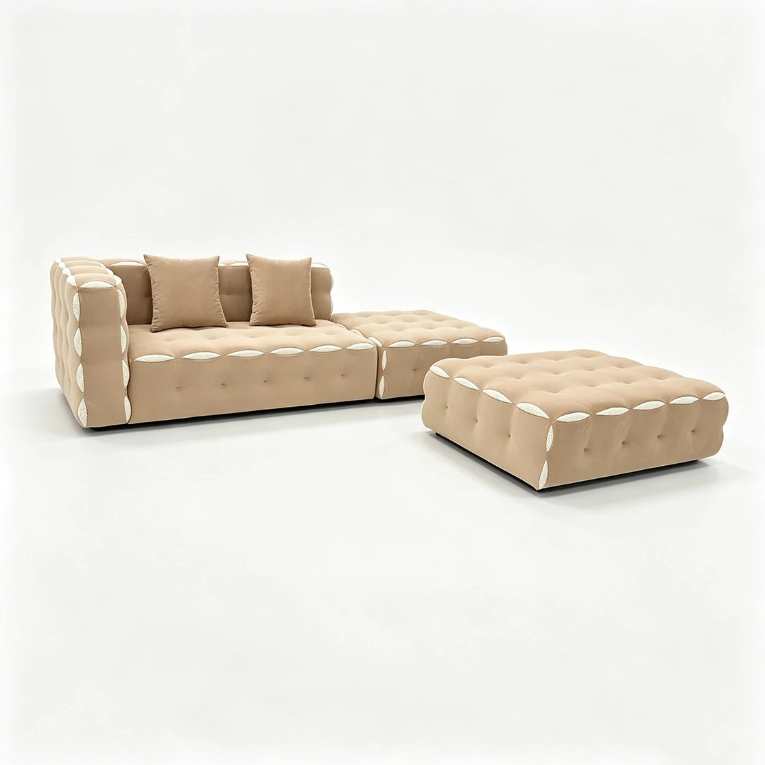 Middle Ancient Cream Style Solid Wood One Seat Fabric Sofa QMY-LC009 - Bespoke Luxury Sofa Chair Supplier — изображение 4