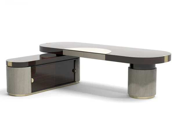 Minimalist Executive White Desk QMY-WD012 - Modern Custom Office Desks Factory Supply | Chicasa