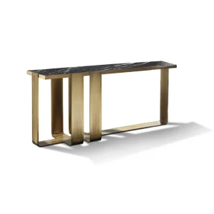 Modern Geometric Open Frame Marble Console Table QMY-CS022 - Bespoke Entry Console Tables Manufacturer Supply