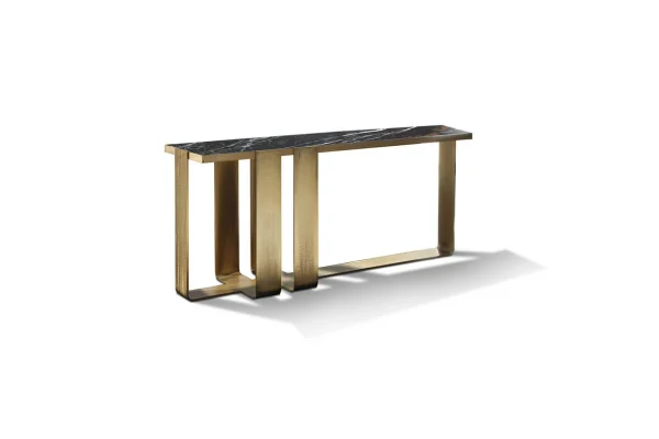 Modern Geometric Open Frame Marble Console Table QMY-CS022 - Bespoke Entry Console Tables Manufacturer Supply