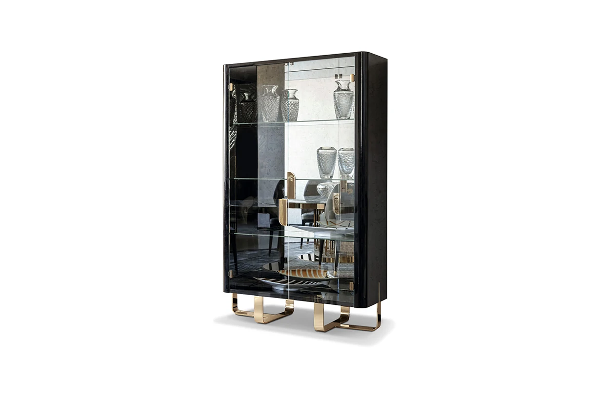 Modern High-end Villa Glass Wine Cabinet QMY-WC019 - Custom Made Wine Cabinet Manufacturer