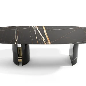 Modern Italian Luxury Natural Marble Dining Table QMY-DT027 - Bespoke Marble Dining Table Manufacturer Direct Supply