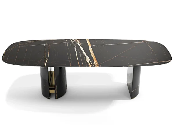 Modern Italian Luxury Natural Marble Dining Table QMY-DT027 - Bespoke Marble Dining Table Manufacturer Direct Supply