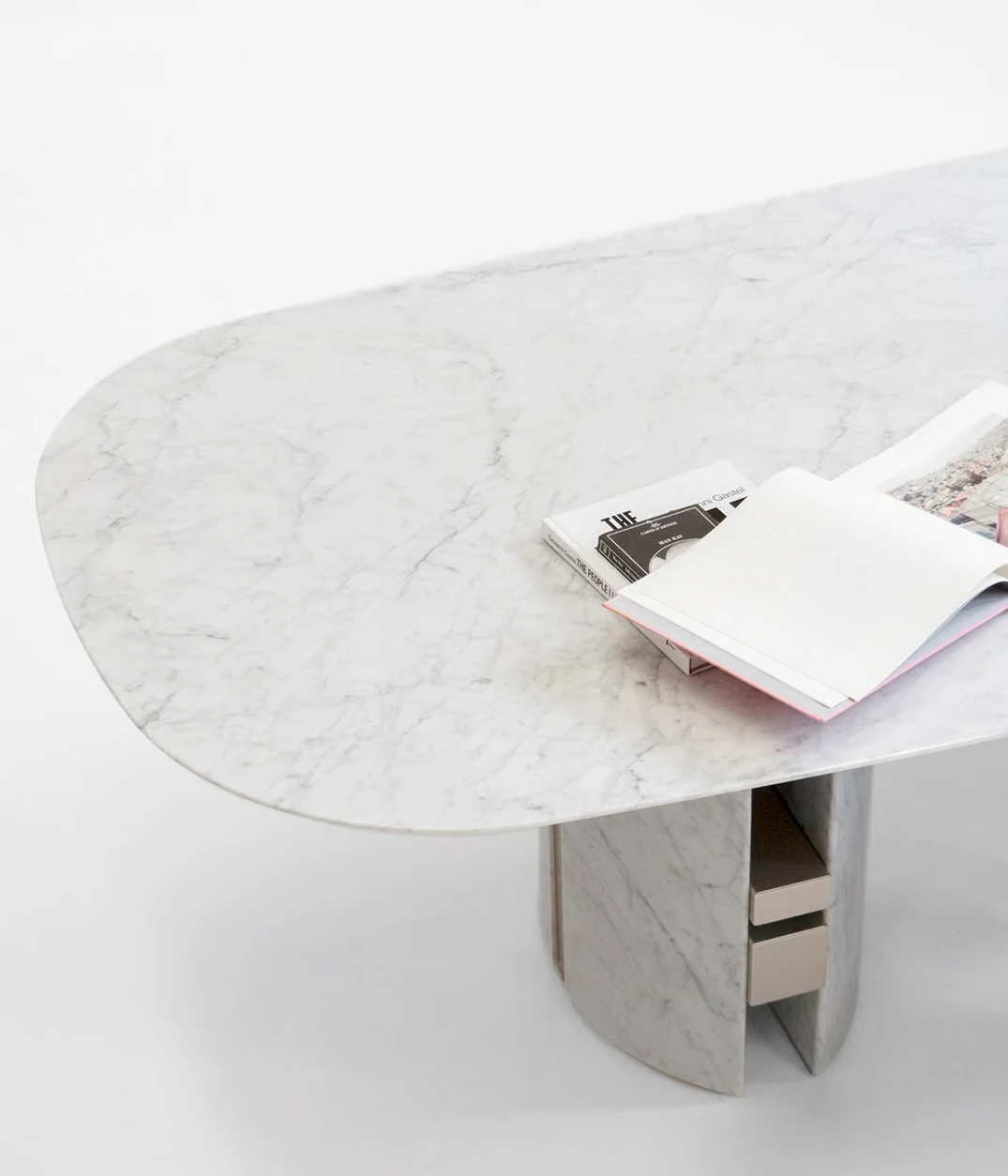 Modern Italian Luxury Natural Marble Dining Table QMY-DT027 - Bespoke Marble Dining Table Manufacturer Direct Supply - Image 3