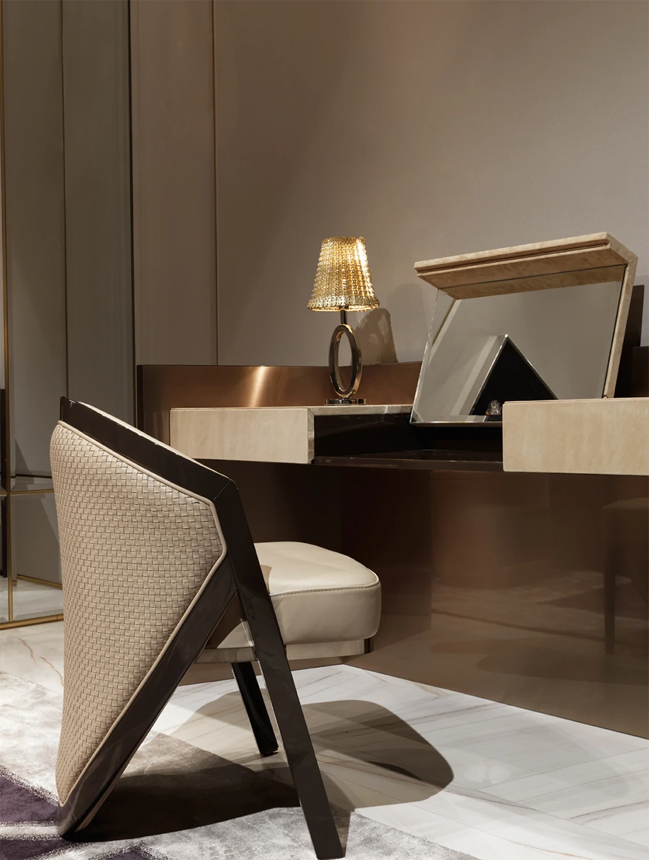 Modern Luxury Bedroom Furniture Dressing Table QMY-DR014 - Bespoke Modern Style Dressing Table Supply - Image 2