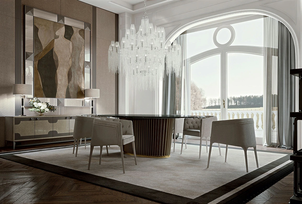 Modern Luxury Design Dining Chair QMY-DC020 - Custom Tufted Dining Chair Manufacturer Supply — изображение 3