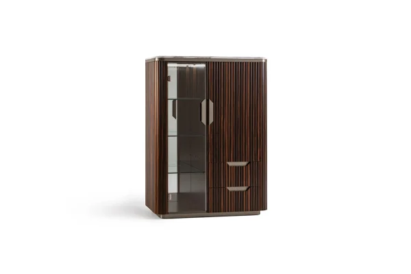 Modern Luxury Glass Wine Cabinet QMY-WC018 - Custom Alcohol Display Cabinet Manufacturer