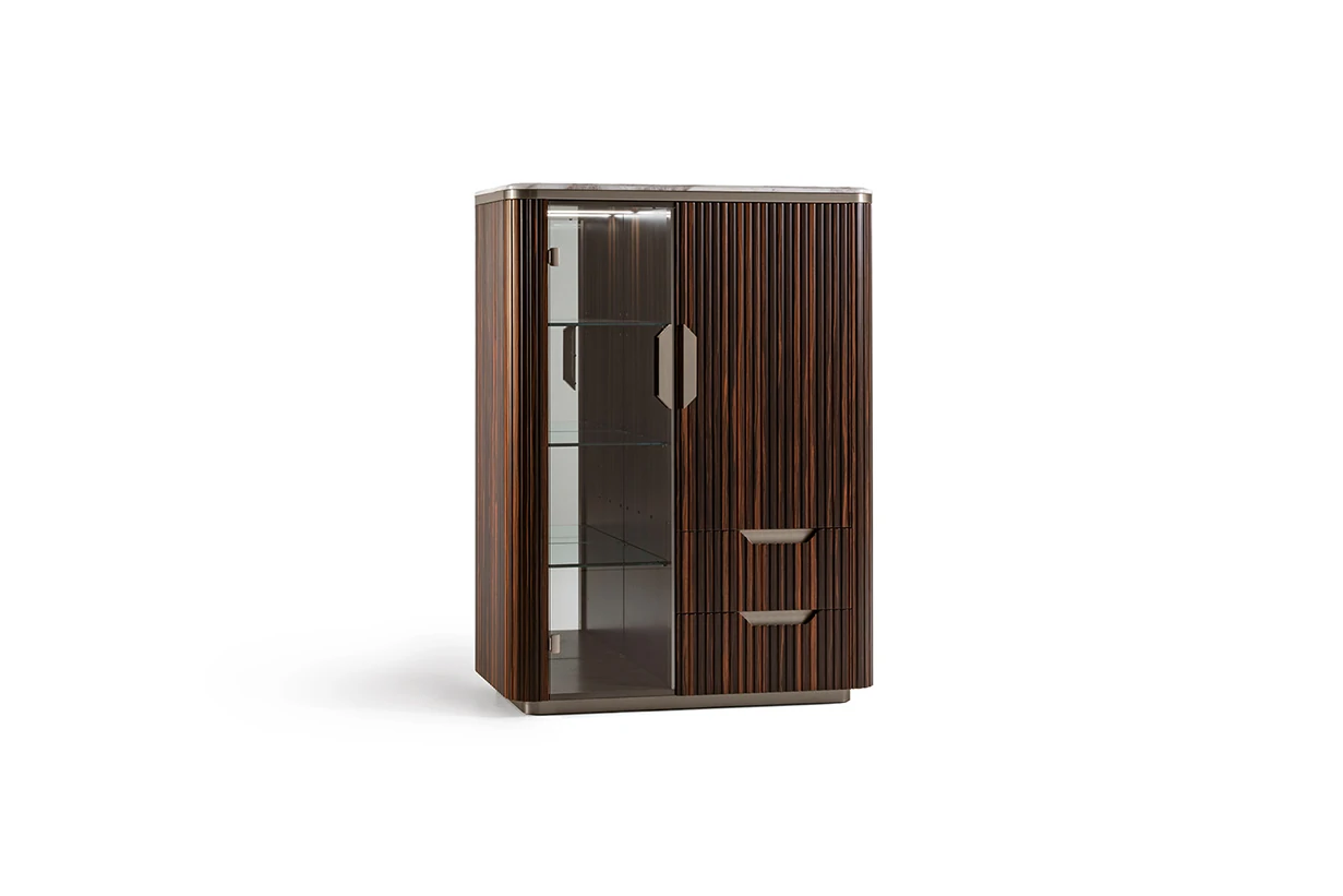 Modern Luxury Glass Wine Cabinet QMY-WC018 - Custom Alcohol Display Cabinet Manufacturer