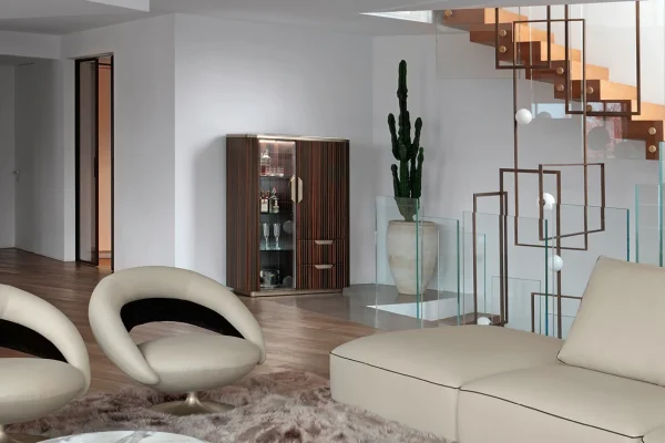 Modern Luxury Glass Wine Cabinet QMY-WC018 - Custom Alcohol Display Cabinet Manufacturer
