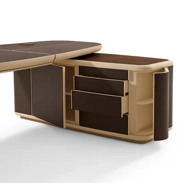 Modern Luxury Home Office Furniture Desk QMY-WD009 - Custom Office Desk Furniture Factory With Whole Office Solution Capabilities