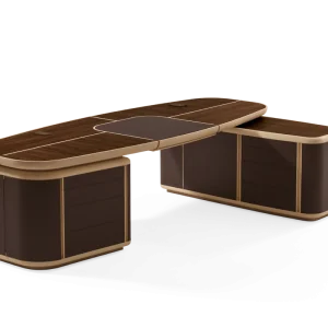Modern Luxury Home Office Furniture Desk QMY-WD009 - Custom Office Desk Furniture Factory With Whole Office Solution Capabilities