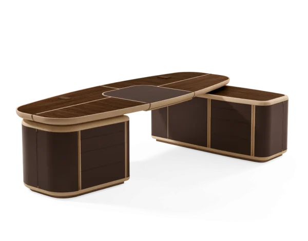 Modern Luxury Home Office Furniture Desk QMY-WD009 - Custom Office Desk Furniture Factory With Whole Office Solution Capabilities