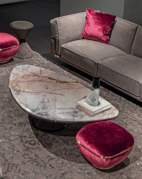 Modern Luxury Italian Marble Coffee Table QMY-CT031 - Custom Coffee Table Sets Manufacturer MOQ 1 pc Supply