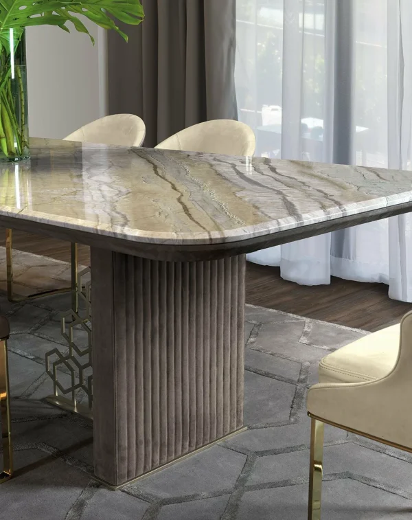 Modern Luxury Marble Dining Table QMY-DT020 - Bespoke Dining Room Tables Supply