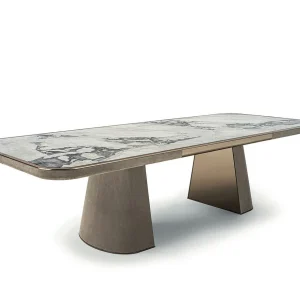 Modern Luxury Marble Top Rectangle Dining Table QMY-DT018 - Custom Designed Dining Tables Manufacturer Supply