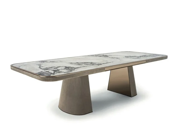 Modern Luxury Marble Top Rectangle Dining Table QMY-DT018 - Custom Designed Dining Tables Manufacturer Supply