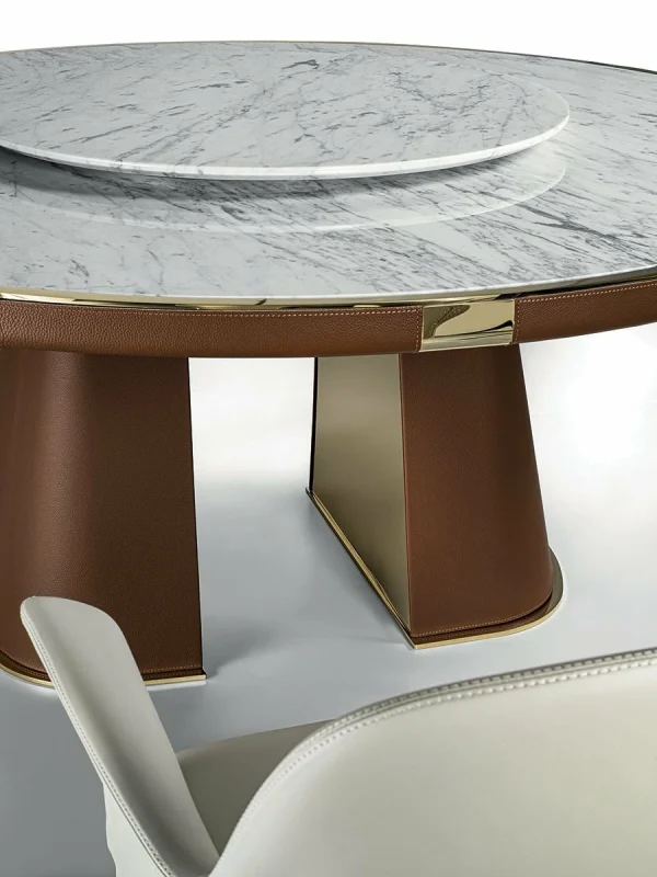 Modern Luxury Marble Top Rectangle Dining Table QMY-DT018 - Custom Designed Dining Tables Manufacturer Supply