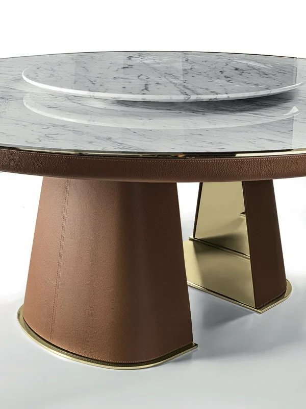 Modern Luxury Marble Top Rectangle Dining Table QMY-DT018 - Custom Designed Dining Tables Manufacturer Supply