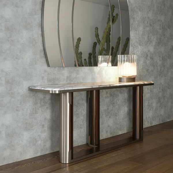 Modern Marble Top Console Table QMY-CS018 - Bespoke Hall Console Table Manufacturer
