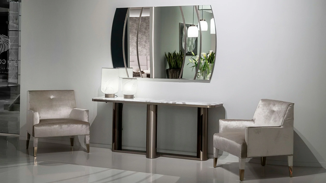 Modern Marble Top Console Table QMY-CS018 - Bespoke Hall Console Table Manufacturer - Image 5