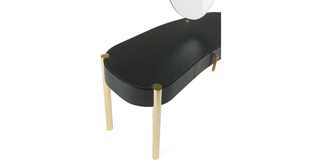 Modern Metal Bedroom Dressing Table QMY-DR015 - Bespoke White Dressing Table Factory Direct Supply - Image 4