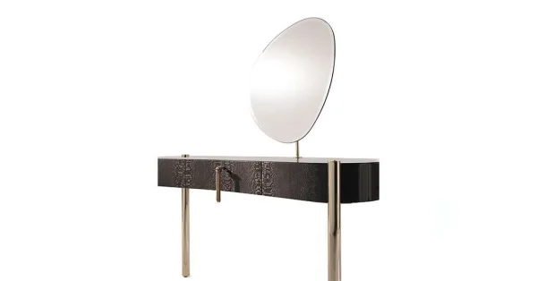 Modern Metal Bedroom Dressing Table QMY-DR015 - Bespoke White Dressing Table Factory Direct Supply