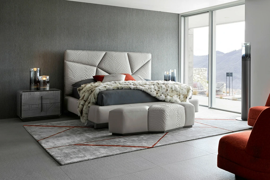 Modern Minimalist Bedroom Furniture Storage Nightstand QMY-NS023 - Custom Modern Bedside Tables Nightstands Wholesale - الصورة 4