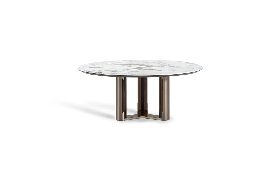 Modern Oval Marble Top Dining Table QMY-DT024 - Round Dining Table Custom, Source Dining Table Factory Supply - Image 4